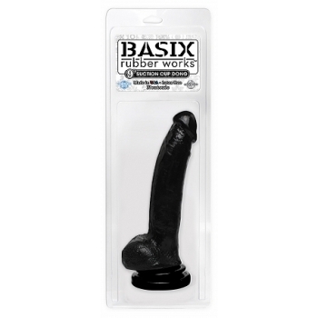 Basix 9 inches Suction Cup Dong Thicky - Black