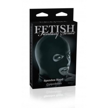 Fetish Fantasy Black Spandex 3 Hole Hood O/S