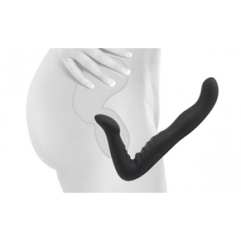 Silicone Strapless Strap-On Black