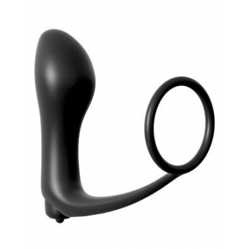 Anal Fantasy Ass-Gasm Cockring Vibrating Plug Black