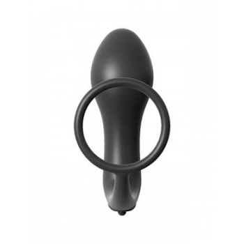 Anal Fantasy Ass-Gasm Cockring Vibrating Plug Black