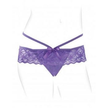 Fantasy For Her Crotchless Panty Thrill-Her O/S Purple