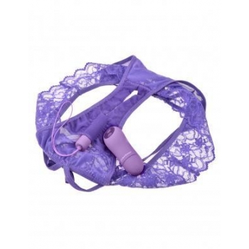 Fantasy For Her Crotchless Panty Thrill-Her O/S Purple