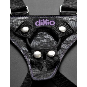 Dillio 6 inches Strap On Suspender Harness Set Purple