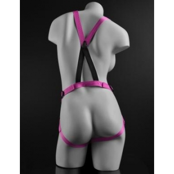 Dillio 7 inches Strap On Suspender Harness Set Pink