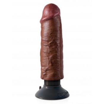 King Cock 6 inches Cock - Brown Vibrating Dildo