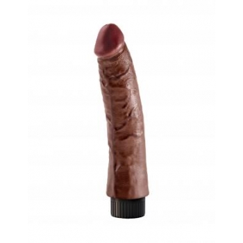 King Cock 7 inches Vibrating Dildo in Brown