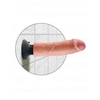 King Cock 8 inches Vibrating Dildo Beige