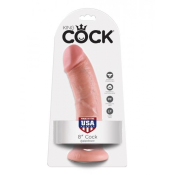 King Cock 8 Inches Dildo Beige