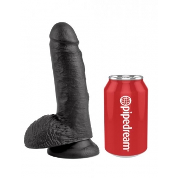 King Cock 7 Inches Cock Balls Black