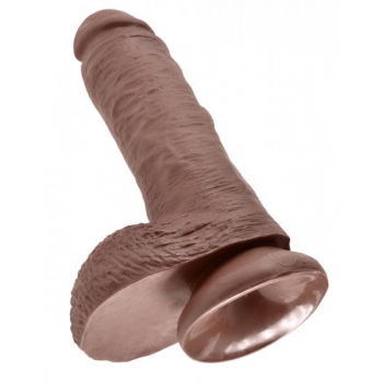 King Cock 8 Inches Cock Balls Brown