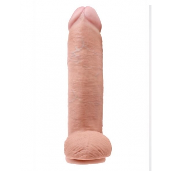 King Cock 12 Inch Dildo with Balls - Flesh