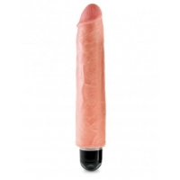 King Cock 10 inches Vibrating Stiffy Beige