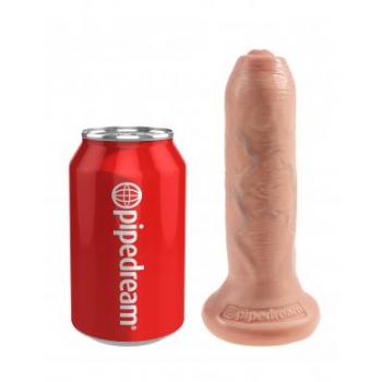 King Cock 6-Inch Uncut Dildo - Beige