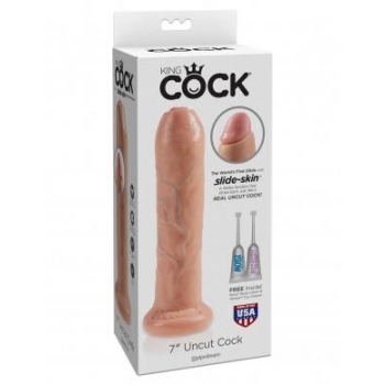 King Cock 7 inches Uncut Dildo Beige