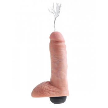 King Cock 8 inches Squirting Beige Dildo