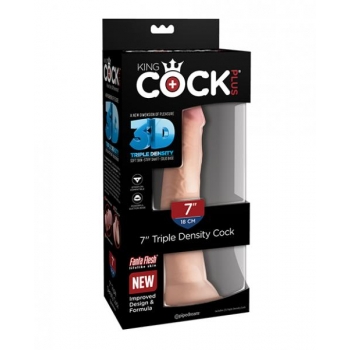 King Cock Triple Density 7 inches Beige Dildo