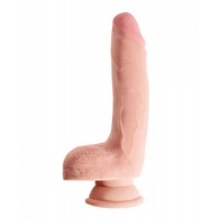 King Cock Triple Density 9 inches Cock, Balls Beige