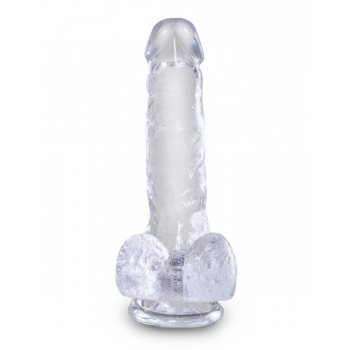 King Cock Clear 6 inches Cock with Balls