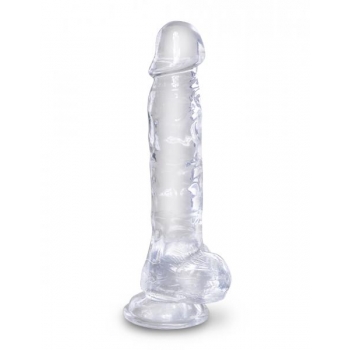 King Cock Clear 8 Inches Cock with Balls