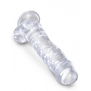 King Cock Clear 8 Inches Cock with Balls