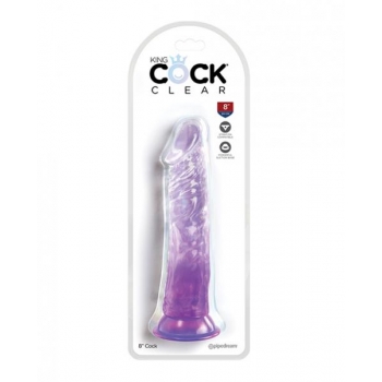 King Cock Clear 8in Purple