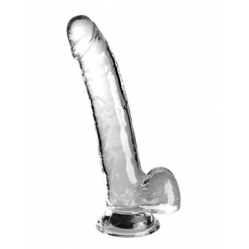 King Cock Clear 9in W/ Balls