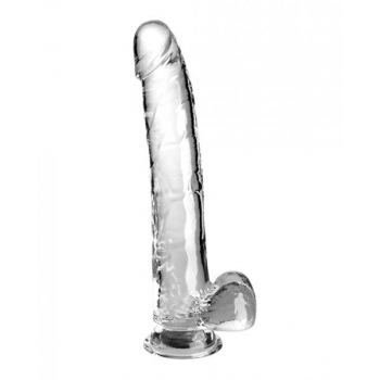 King Cock Clear 11 inches Dildo with Balls