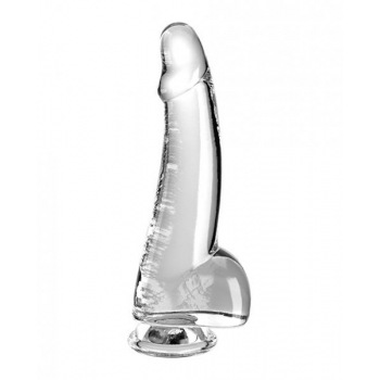 King Cock Clear 7.5in W/ Balls