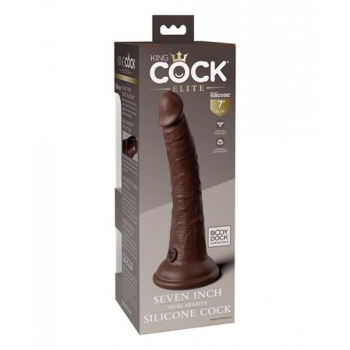 King Cock Elite 7 In Dual Density Brown