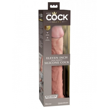 King Cock Elite 11-inch Dual Density Dildo - Light Skin Tone