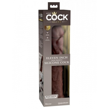 King Cock Elite 11 In Dual Density Brown