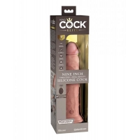 King Cock Elite 9 In Vibrating Dual Density Light