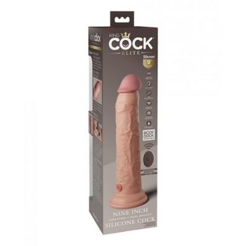 King Cock Elite 9 In Vibrating Dual Density Light