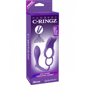 Fantasy C-Ringz Ass-Gasm Vibrating Rabbit Purple