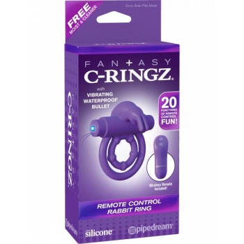 Fantasy C-Ringz Remote Rabbit Ring Purple