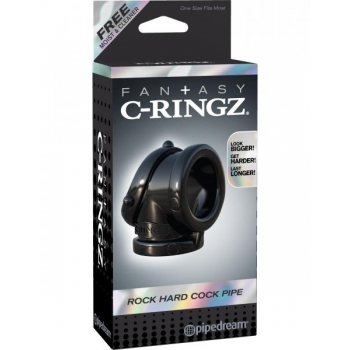 Fantasy C-Ringz Rock Hard Cock Pipe Black