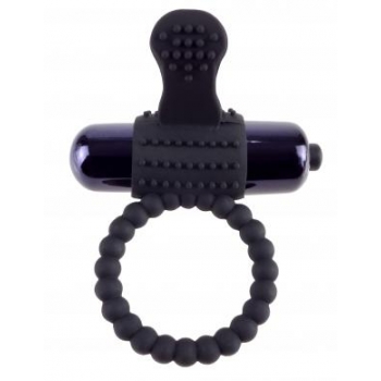 Fantasy C Ringz Vibrating Silicone Super Ring Black