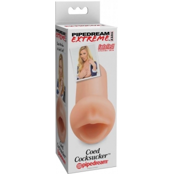 Coed Cocksucker Beige Mouth Stroker