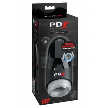 PDX Elite: Hydrogasm Clear/Black Stroker