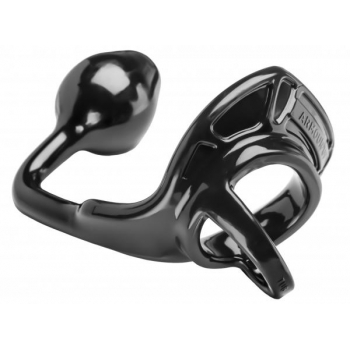 Armour Tug Lock Cock Ring - Black