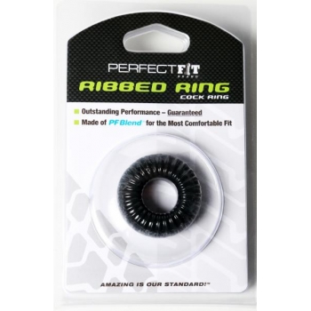 Ribbed Ring - Ice Black