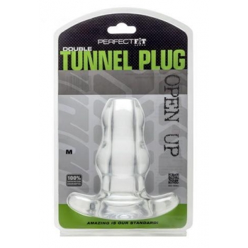 Double Tunnel Plug Medium Clear