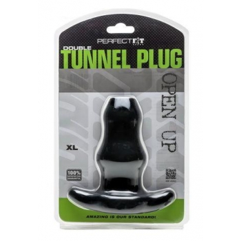 Double Tunnel Plug X-Large Black