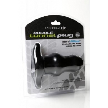 Double Tunnel Plug X-Large Black