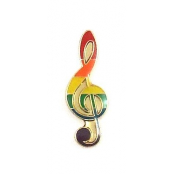 Gaysentials Lapel Pin Rainbow Musical Note - Pride Accessory