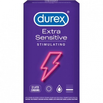 Durex Extra Sensitive Stimulating Condoms 12ct