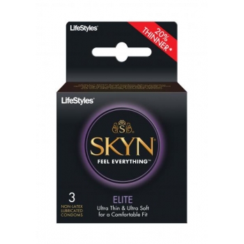 Lifestyles Skyn Elite 3 Pack Non-Latex Lubricated Condoms