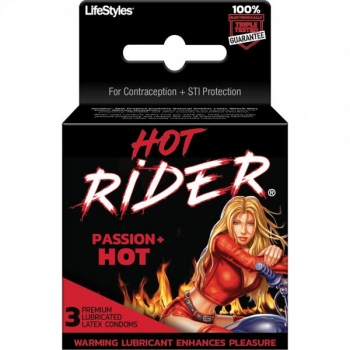 Hot Rider 3 Pack Latex Condoms