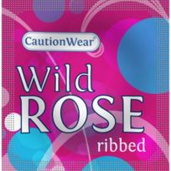 Wild Rose Ribbed Lubricated Condoms 3Pk